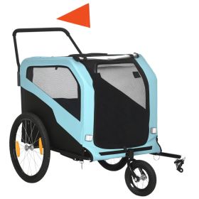 2-in-1 Dog Bike Trailer Pet Stroller Carrier For Large Dogs With Hitch, Quick-release Wheels, Foot Support, Pet Bicycle Cart Wagon Cargo For Travel,