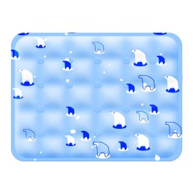 Only Self Pickup---Pet Cooling Mat (Option: CF6090s Sky Blue Ice Bear Blue)