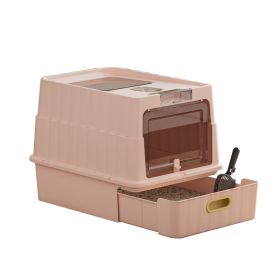 Only Self Pickup---Drawer Cat Litter Box (Option: Pink)
