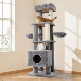 Gardner Pets Large Cat Tree For Medium To Large Cats, Heavy-Duty Cat Tower With Scratch Post And Washable Top Perch. Self-pickup Orders Supported Via (Option: 6Tier Enhanced Version Gray)