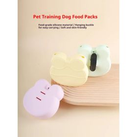 Pet Training Treat Pouch With Food-Grade Silicone - Soft, Skin-Friendly Dog Treat Bag With Hanging Buckle For Easy Carrying - Ideal For Puppy Trainin (Option: Pink)