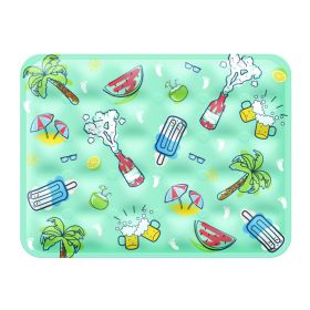 Only Self Pickup---Pet Cooling Mat (Option: CF6090s Summer Carnival Green)