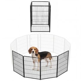 Metal Material, Foldable Pet Fence With A Door, Suitable For Small, Medium And Large-sized Dogs Outdoors (Option: 4p40in)