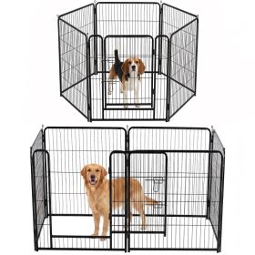 Metal Material, Foldable Pet Fence With A Door, Suitable For Small, Medium And Large-sized Dogs Outdoors (Option: 6p32in)