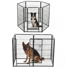 Metal Material, Foldable Pet Fence With A Door, Suitable For Small, Medium And Large-sized Dogs Outdoors (Option: 6p40in)