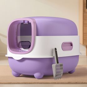 Only Self Pickup---E-model Cat Litter Box (Option: Purple)
