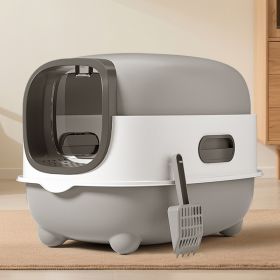 Only Self Pickup---E-model Cat Litter Box (Option: Gray)