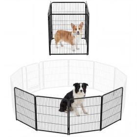 Metal Material, Foldable Pet Fence With A Door, Suitable For Small, Medium And Large-sized Dogs Outdoors (Option: 4p32in)