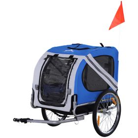 Dog Bike Trailer, Pet Wagon Bicycle Trailer with Easy Folding Cart Frame, 20" Large Rubber Wheels, 3 Entrances, Mesh Screen, Pet Bike Trailer for Off (Option: White-850x210x620 mm)