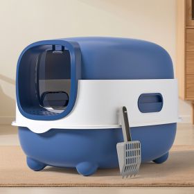 Only Self Pickup---E-model Cat Litter Box (Option: Blue)